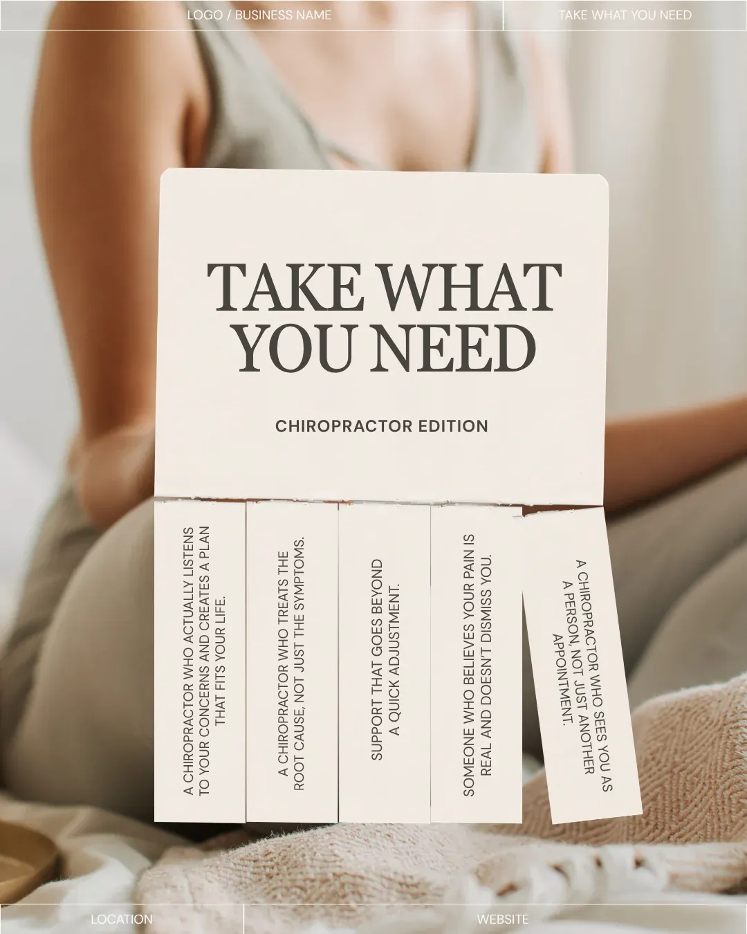 Customizable Canva Instagram post template for chiropractors — example 2