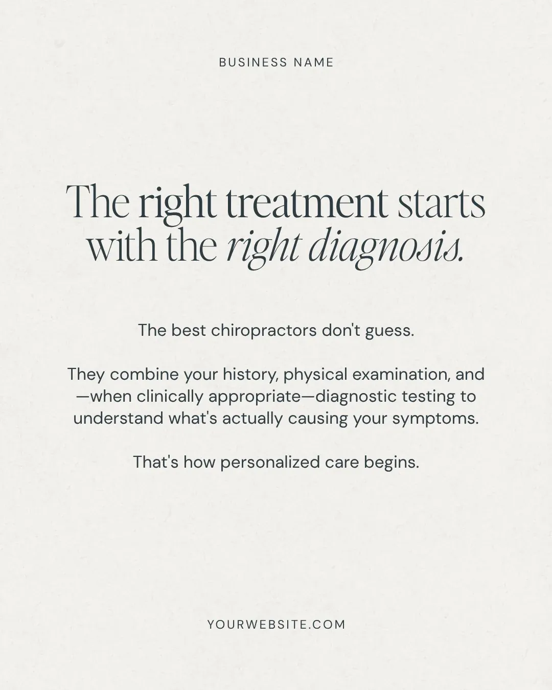 Customizable Canva Instagram post template for chiropractors — example 5