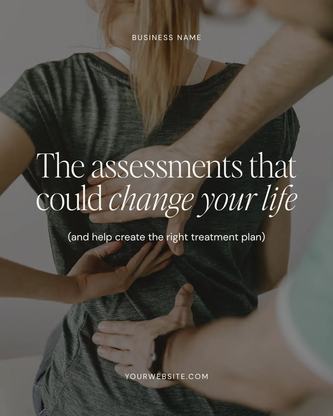 Customizable Canva Instagram post template for chiropractors — example 6